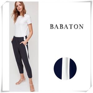 BABATON Dexter Side Stripe Dress Trousers Pants Kinetic Espace Navy SBC1-6550-28